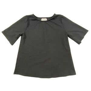 Ripley Rader Black Short Sleeve Crew Neck Top Size 2 Small Made in USA